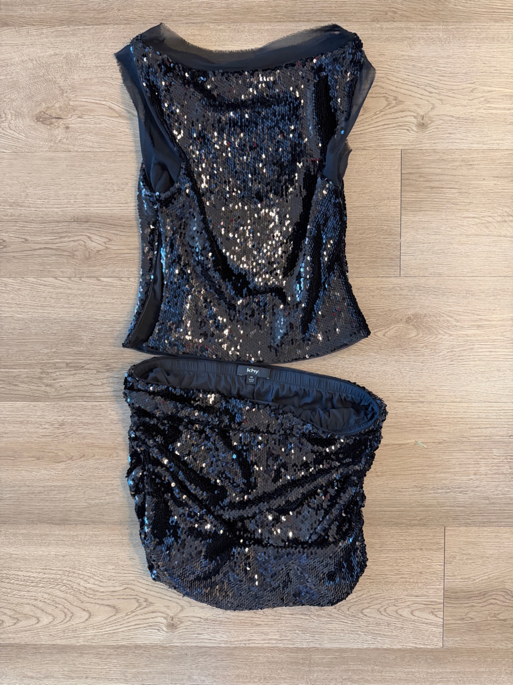 KHY Black Sequin Set